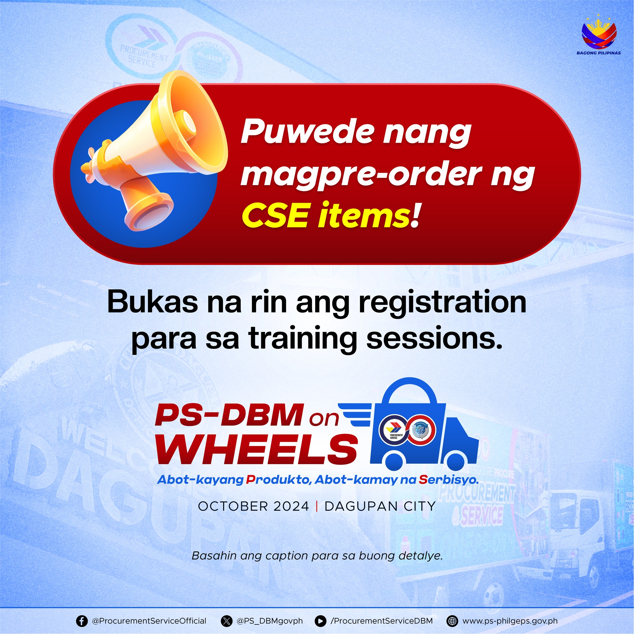 PS-DBM on Wheels is heading to Dagupan!